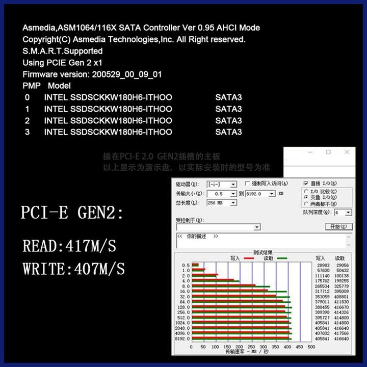 PCIe SATA III bővítőkártya 4 portos 6Gbps Fekete 120x71x53mm Készlet