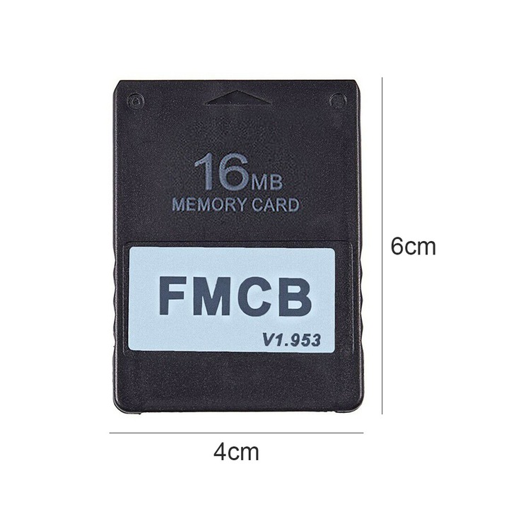 Card memorie Free McBoot FMCB 16MB pentru PS2, negru, 60x40x7mm