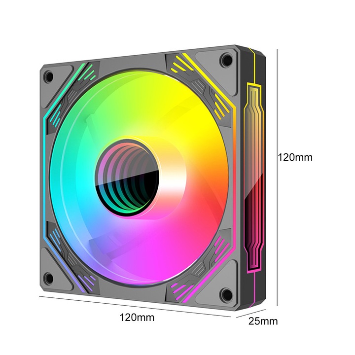 Ventilator PC 120mm, 4.2W, negru, 120x120x25mm