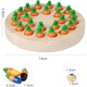 Joc de memorie din lemn, Montessori, morcov, multicolor, 3 ani+