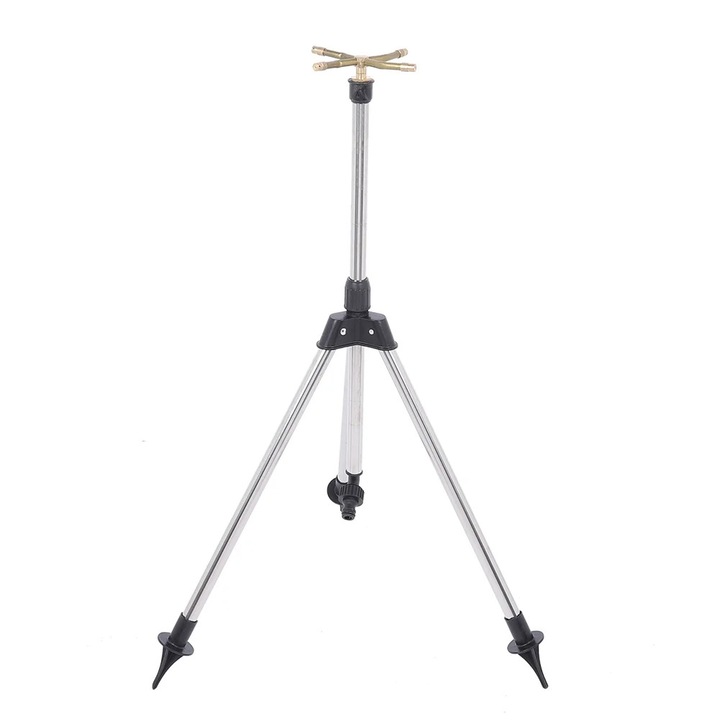 Kit irigare, aspersor rotativ 360°, inox, 95cm, 14x14x5.3cm