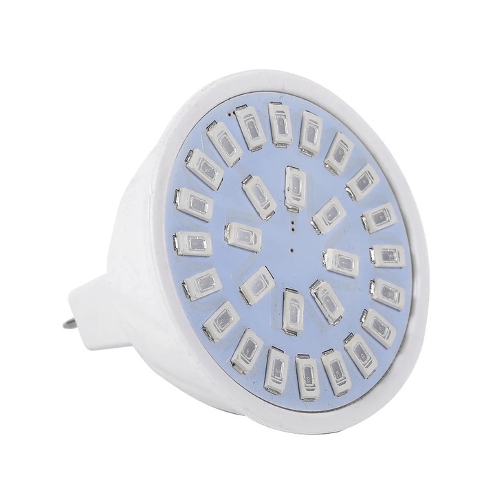 Bec LED pentru plante, 3W-5W, alb, 55x50mm, soclu GU10/MR16