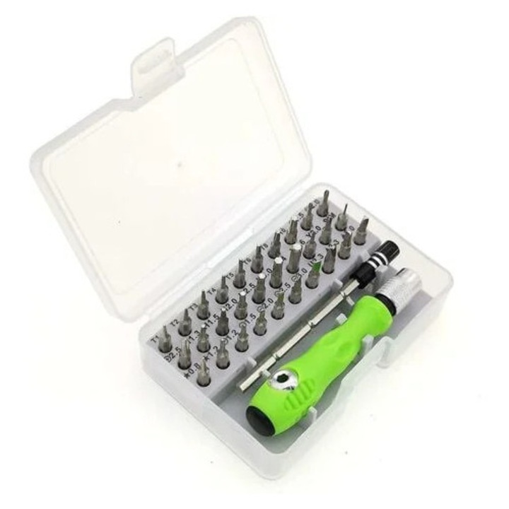 Set surubelnite 32 in 1, otel CRV, durabil, mini