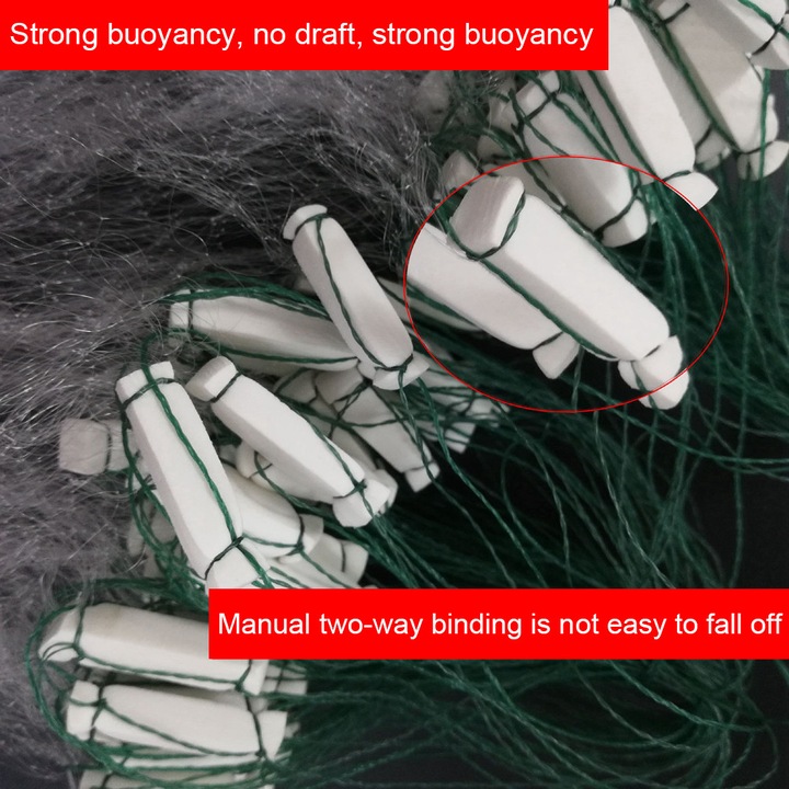 Monofilament nylon halászháló, 8x0.7m, 2 és 3 szembőség, fehér