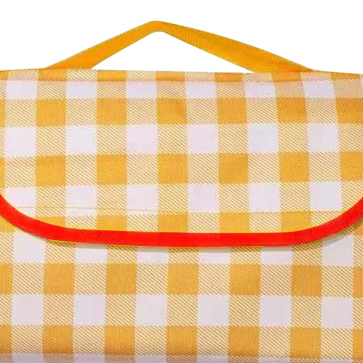 Saltea picnic impermeabila, material Oxford, galben, 100x150cm