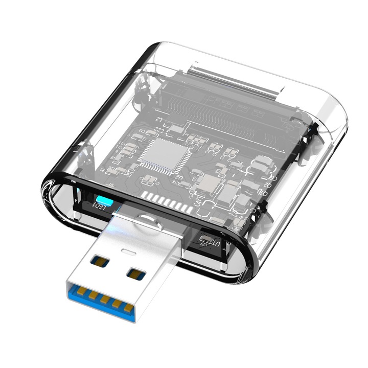 M.2 USB 3.0 5Gbps SSD ház, kék, 50x38x10mm