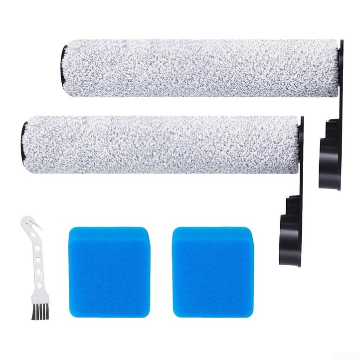 Set accesorii aspirator umed-uscat, Bedee, compatibil cu aspiratoarele umede si uscate JONR ED12 si Eureka NEW430. Include 2 perii rotative, 3 filtre HEPA si 1 perie de curatare