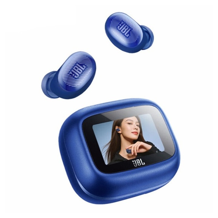 Jbl live buds 4 bluetooth fülhallgató sztereo, v6.0, tws, mikrofon, aktív zajszűrő, led kijelző, ip55 + töltőtok, kék