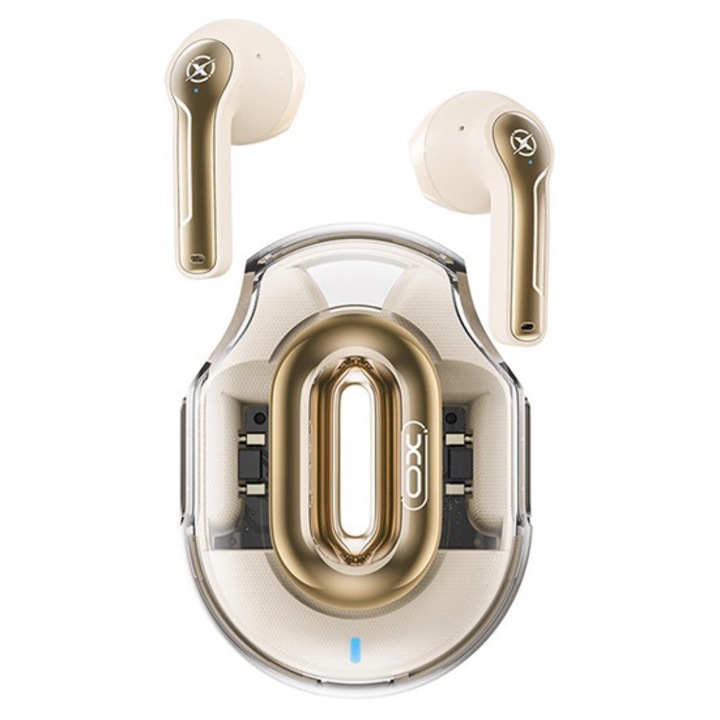 Xo x43 bluetooth fülhallgató sztereo, v5.4, tws, mikrofon + töltőtok, bézs