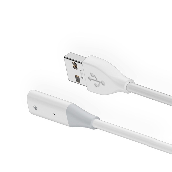 Кабел за зареждане USB A Type-C за Apple Pencil 1, бял, 0.5x100см