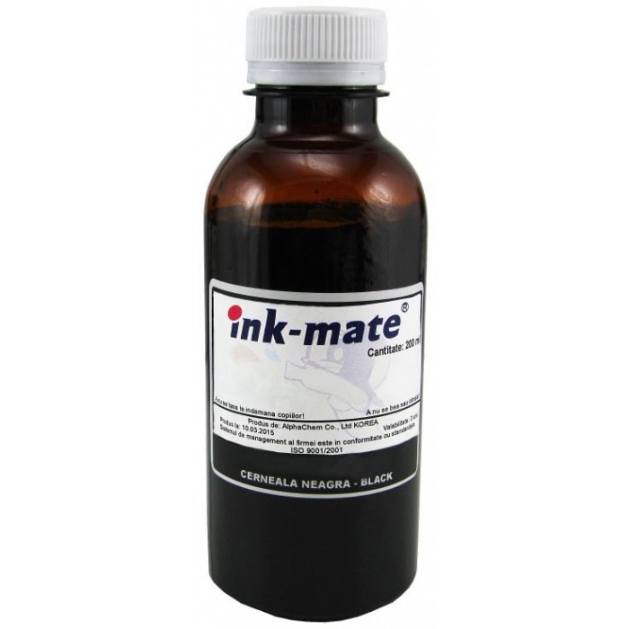Flacon refill cerneala negru dye HP 200ml,Ink-Mate CZ109AE (655)