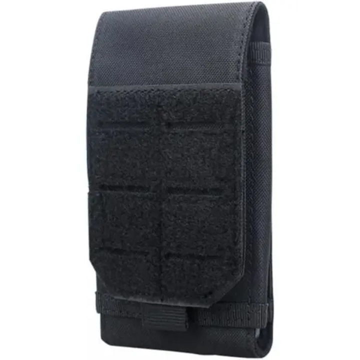 Fekete sport övtáska, ellenálló nylon, vízálló, 10x15cm