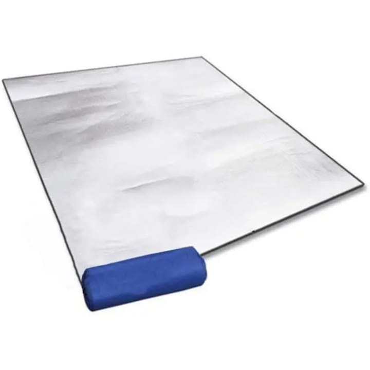 Kemping szigetelő matrac 150x200cm ezüst fekete könnyű