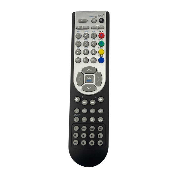Telecomanda universala neagra 20x5cm pentru TV