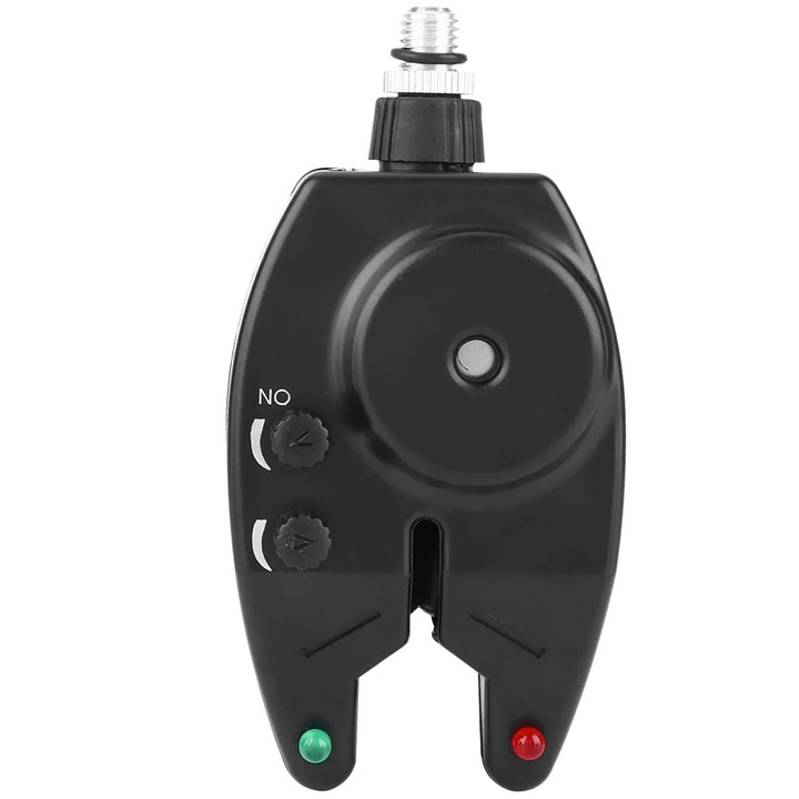 Indicator electronic pescuit LED, sunet si lumina, plastic, 11.8x5.8x4.3cm