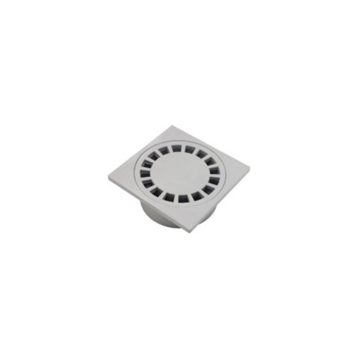 Udvari lefolyórendszer 150x150mm szürke integrált kimenettel 40x50x63mm PVC