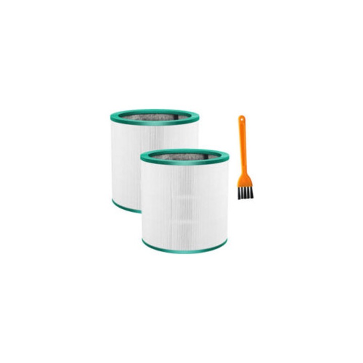 2 db HEPA H13 szűrő készlet Dyson Pure Cool Link légtisztítóhoz, aktív szén, fekete, univerzális
