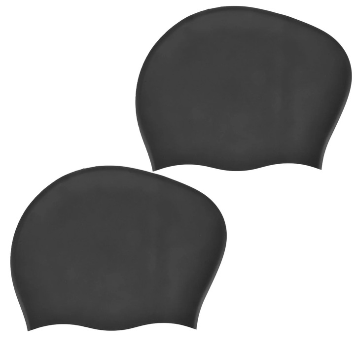 Set 2 Caciuli Inot Silicon, Negru Alb Albastru, 25x19x19cm