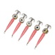 Set 5 carlige pescuit LED, otel carbon, rosu, 75x18mm