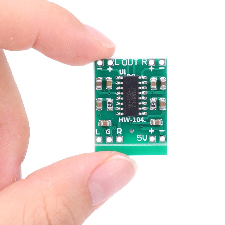 Placa amplificator digital 2x3W PAM8403, miniatura, 25x18x2mm, negru