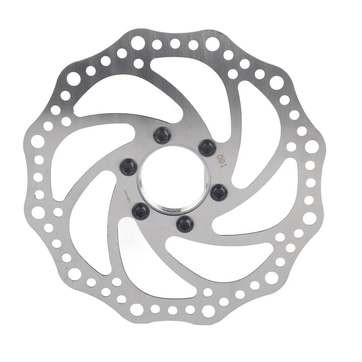 Disc frana bicicleta mountain bike 160mm inox argintiu set