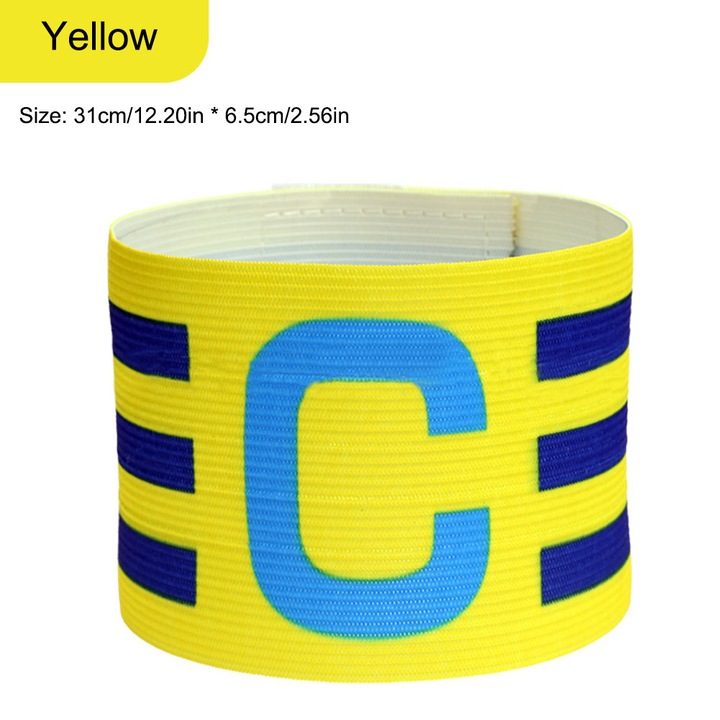 Banda capitan fotbal, ajustabila, nylon, multicolor, 31x6.5cm
