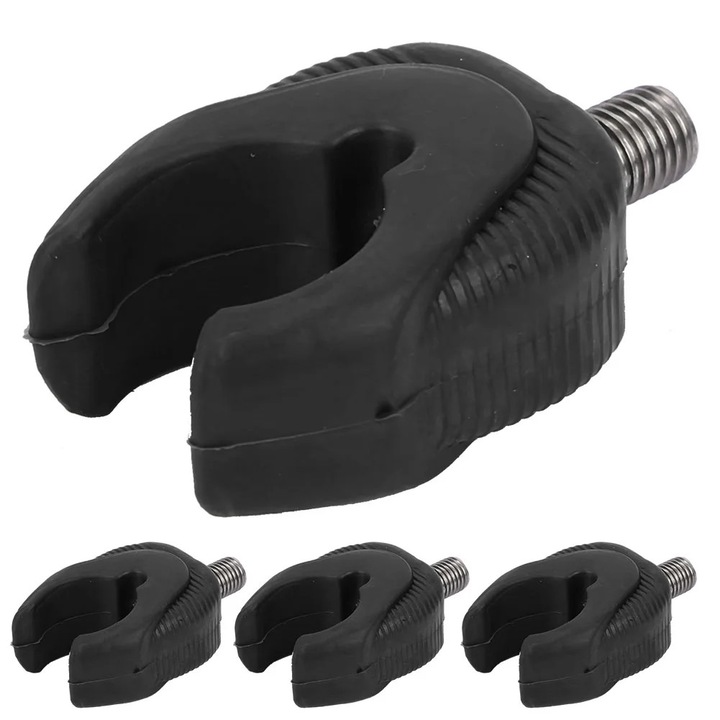 Set 4 suporturi lansete silicon telescopic negru verde fosforescent 128g