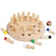 Joc de memorie din lemn, set 24 piese, multicolor, 16.5x16.5x4.5cm