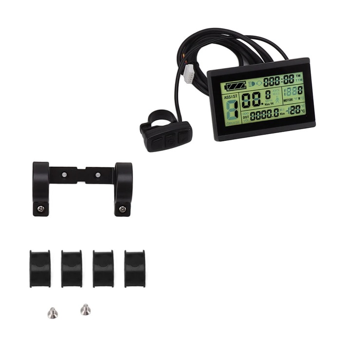 Display LCD electric bike, multifunctional, negru, 9.5x6.5cm