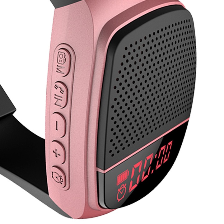 Sonerie bicicleta B90 cu sunet ciclist, roz, 7x4.5x2.5cm