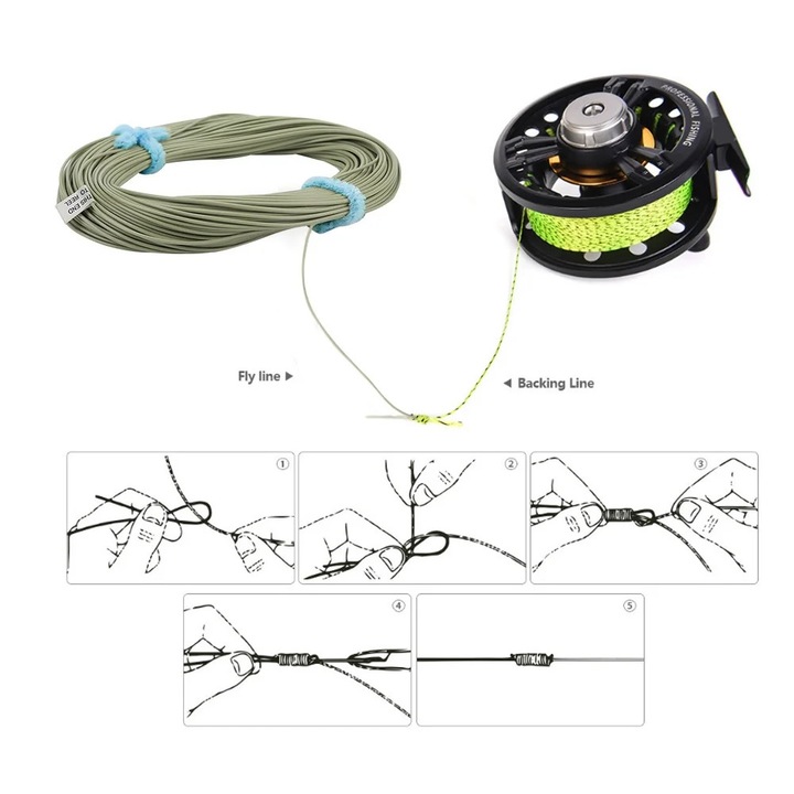 Fir pescuit musca, 30m, nylon, verde muschi, WF4-8F, plutitor