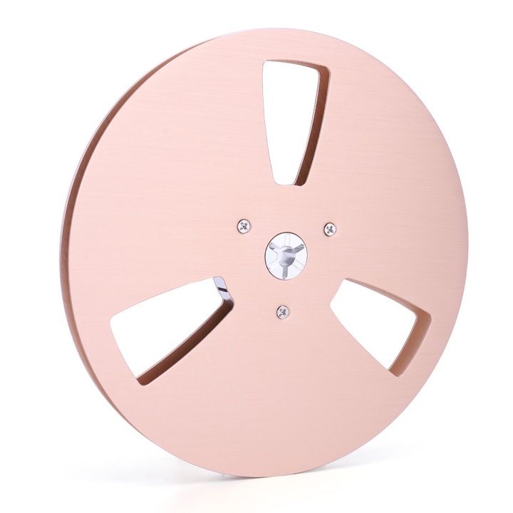 Tambur gol banda 7 inch, aluminiu, auriu, 3 gauri