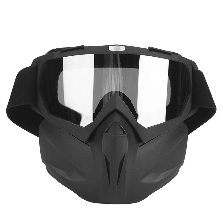 Ochelari moto unisex, protectie iarna, multicolor, PC, detasabili