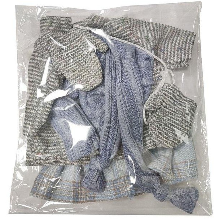 ADAR, set haine pentru papusa, textil, cu fusta si pulover, multicolor, 35 cm