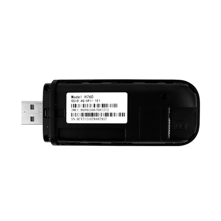 Modem USB 4G LTE hordozható, fekete, 96x33x12mm