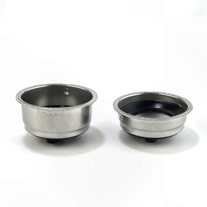 Set filtru cafea inox si plastic, 2 piese, argintiu-negru, 5.1x2.5cm/3.1cm