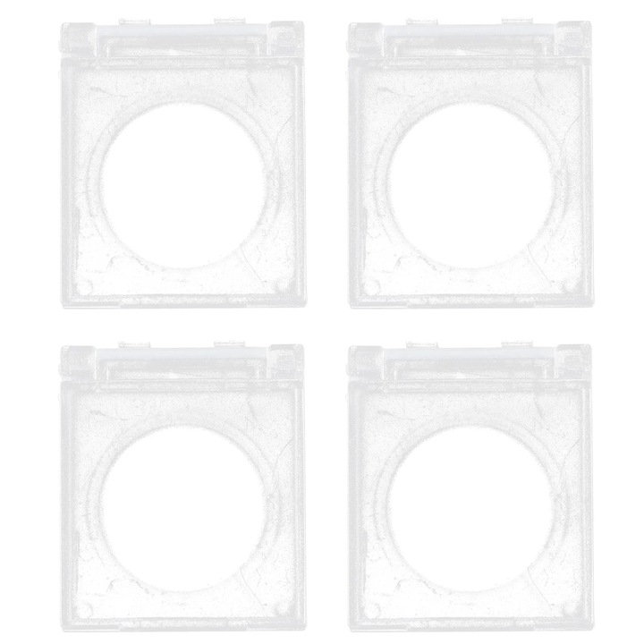 Set 4 capace protectie buton oprire, plastic, transparent, 3.3x2.7x0.5cm