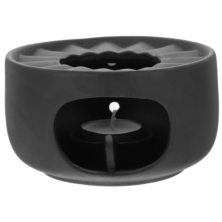 Incalzitor pentru ceainic ZYBLSSBB LSM2xh459-BCS0020039, ceramica, negru, 12 x 12 x 6.5 cm