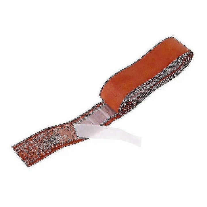 Természetes bőr markolatpánt teniszütőhöz 1350x25x1.5mm sötétbarna
