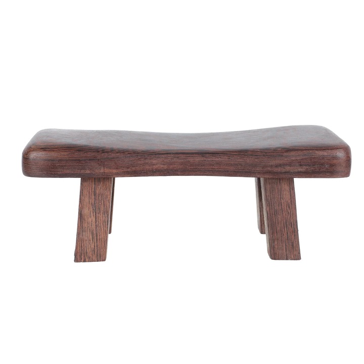 Perna sauna YANYXR lemn, suport cervical, maro, 21x8x7.5cm