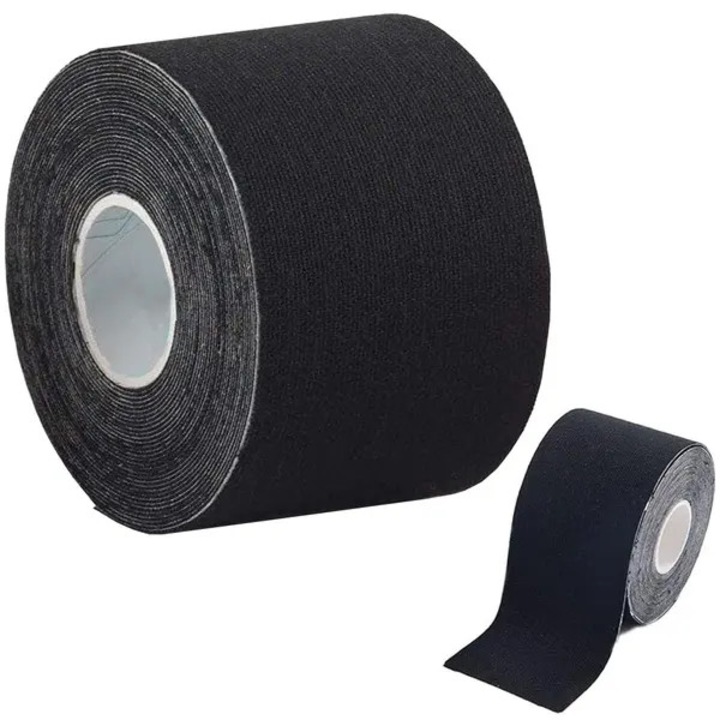 Kinesio szalag 5mx5cm fekete rugalmas izom- és ízülettámogatás