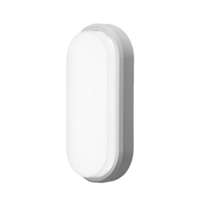 Aplica de perete LED 12W moderna, alb, IP65, rezistenta la apa, aluminiu, exterior, 12x...cm