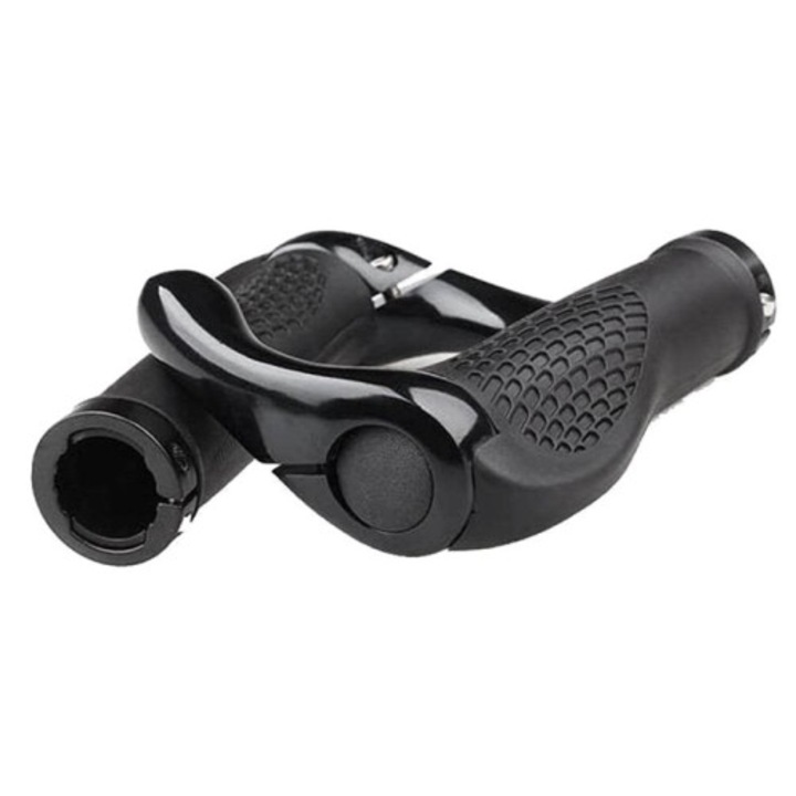 Mansoane bicicleta ergonomice, aluminiu si cauciuc, antiderapante, 13.5cm, multicolor