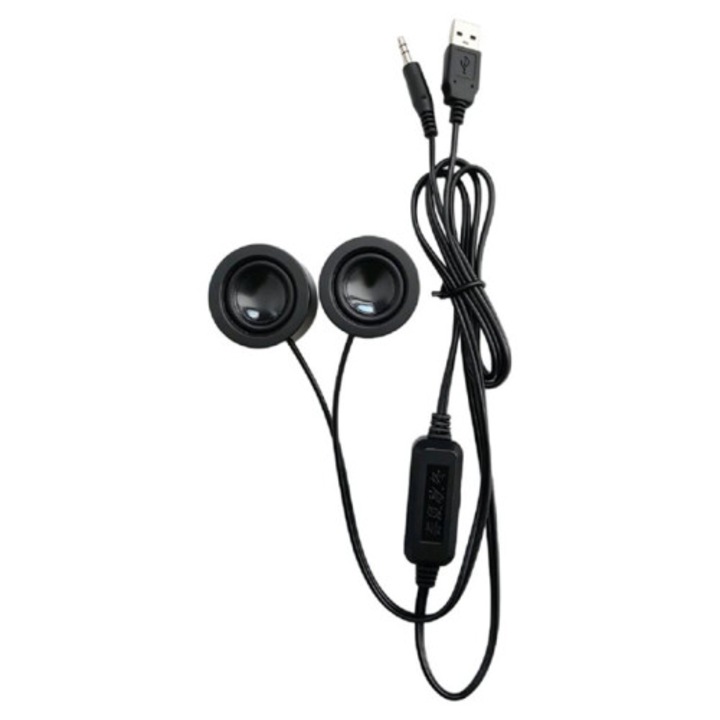PC hangszóró 4Ohm 6W fekete USB 3.5mm kompakt