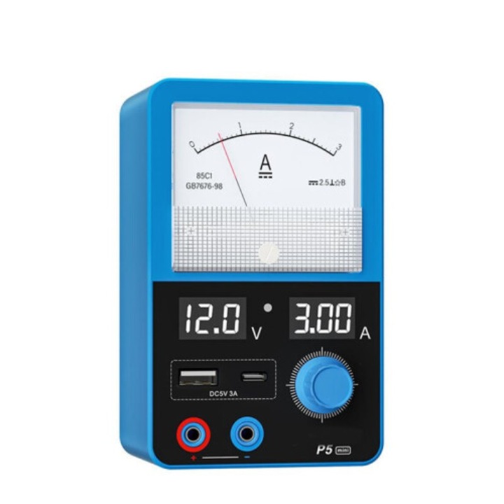 Sursa de alimentare reglabila cu ecran dual digital si indicator, detector scurtcircuit, 0.01V/0.01A, US plug