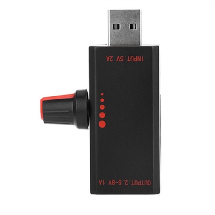 Controler viteza ventilator 5W, USB Type-C si USB-A, compact, negru