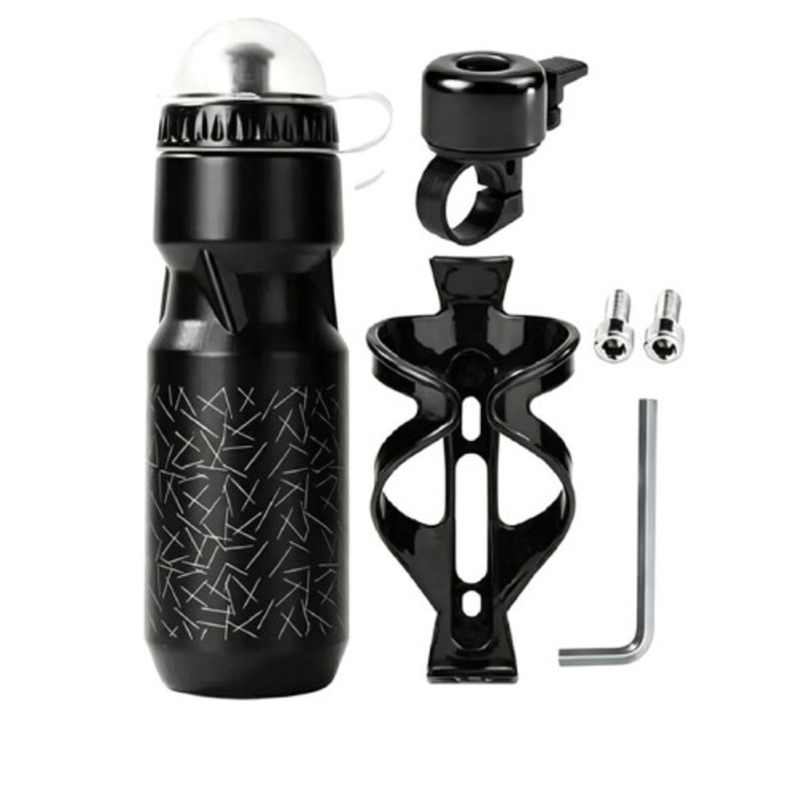 Bidon Bicicleta, Izolatie Dubla, Negru Digi Camo, 750ml
