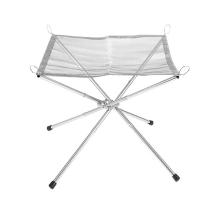 Gratar portabil camping, otel inoxidabil, asamblare rapida, 60x60cm