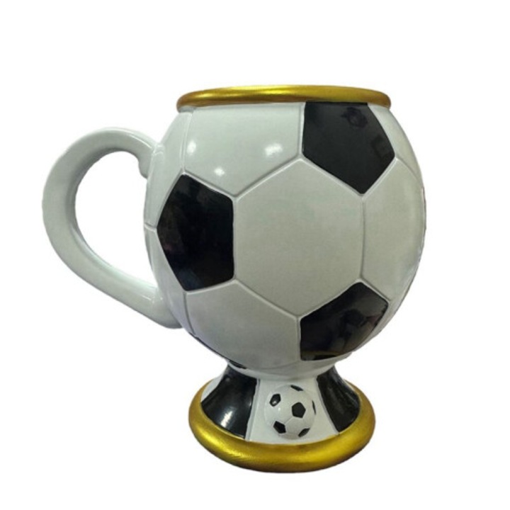 Cana ceai fotbal, forma minge, sport, birou, cadou