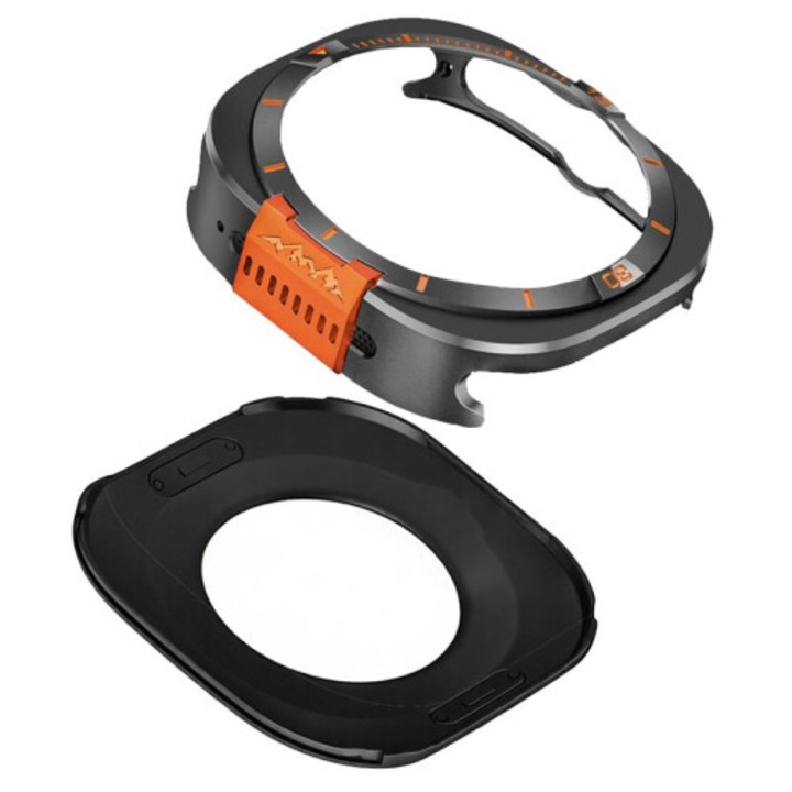 Carcasa protectie aliaj pentru Samsung Galaxy Watch Ultra 7 47mm, negru